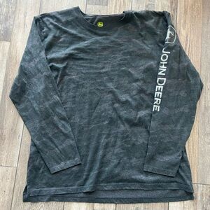 Men’s John Deere Gray Camouflage Long Sleeve Shirt
